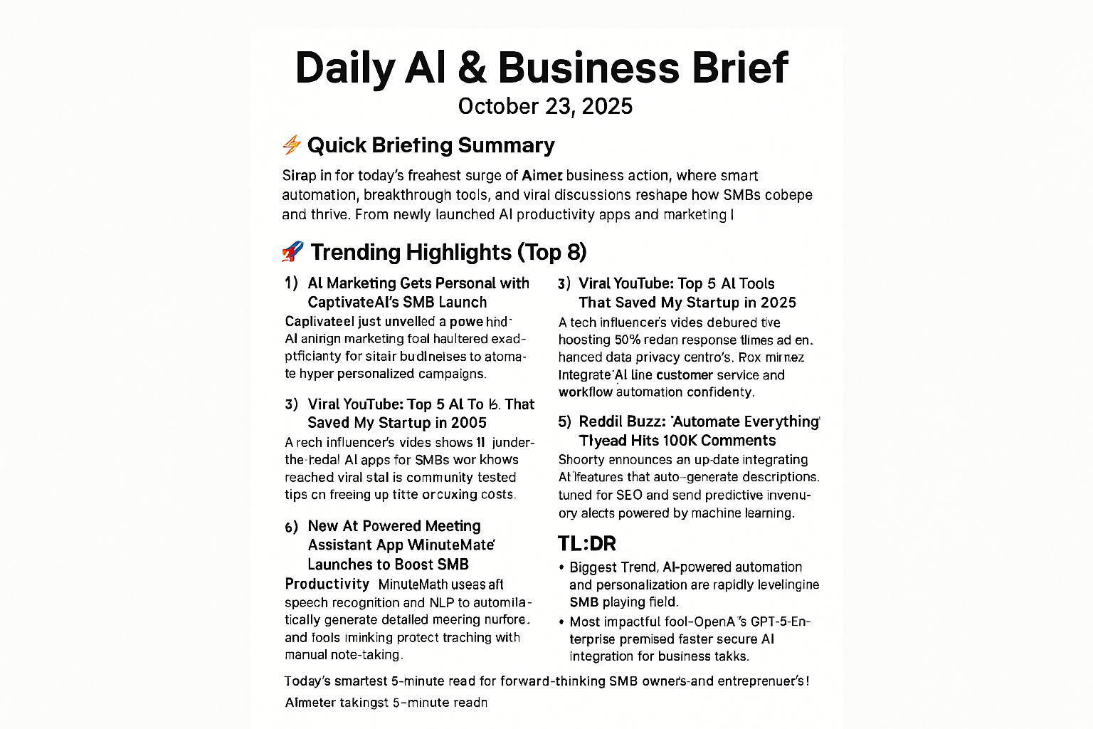 [Daily AI & Business Brief — October 23, 2025]