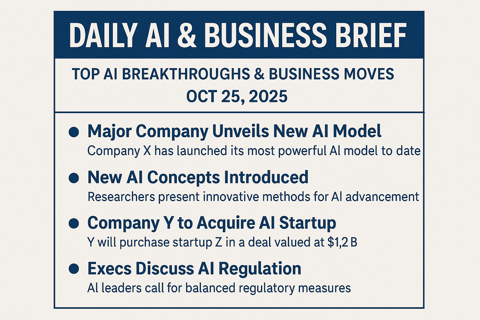 [Daily AI & Business Brief — Top AI Breakthroughs & Business Moves Oct 25, 2025]