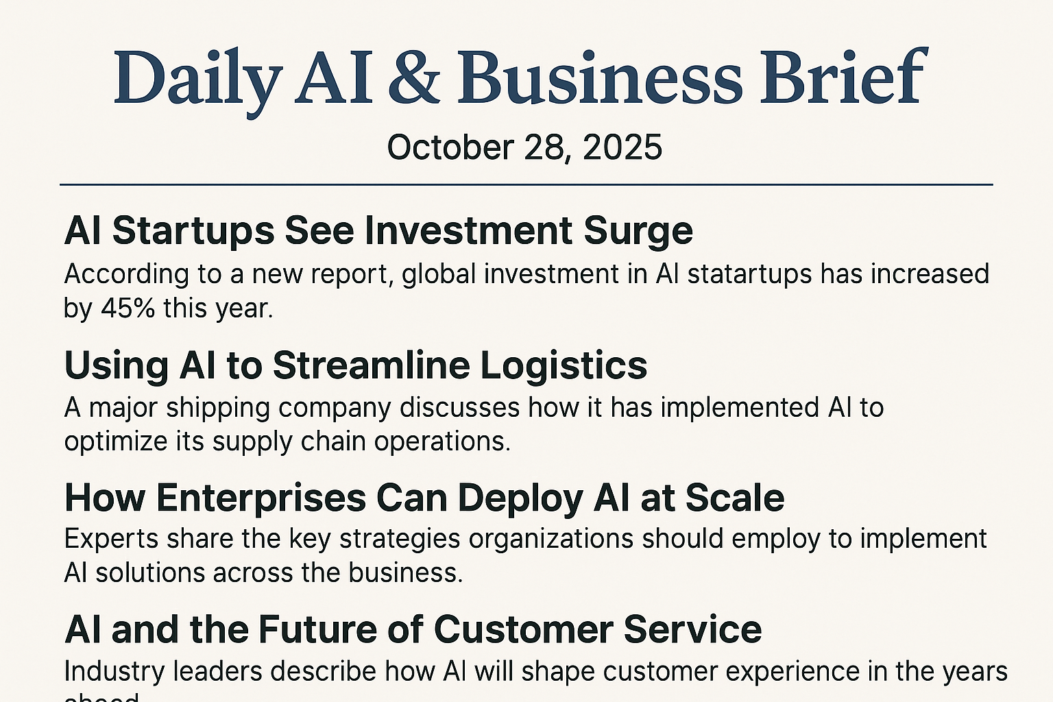 [Daily AI & Business Brief — October 28, 2025]