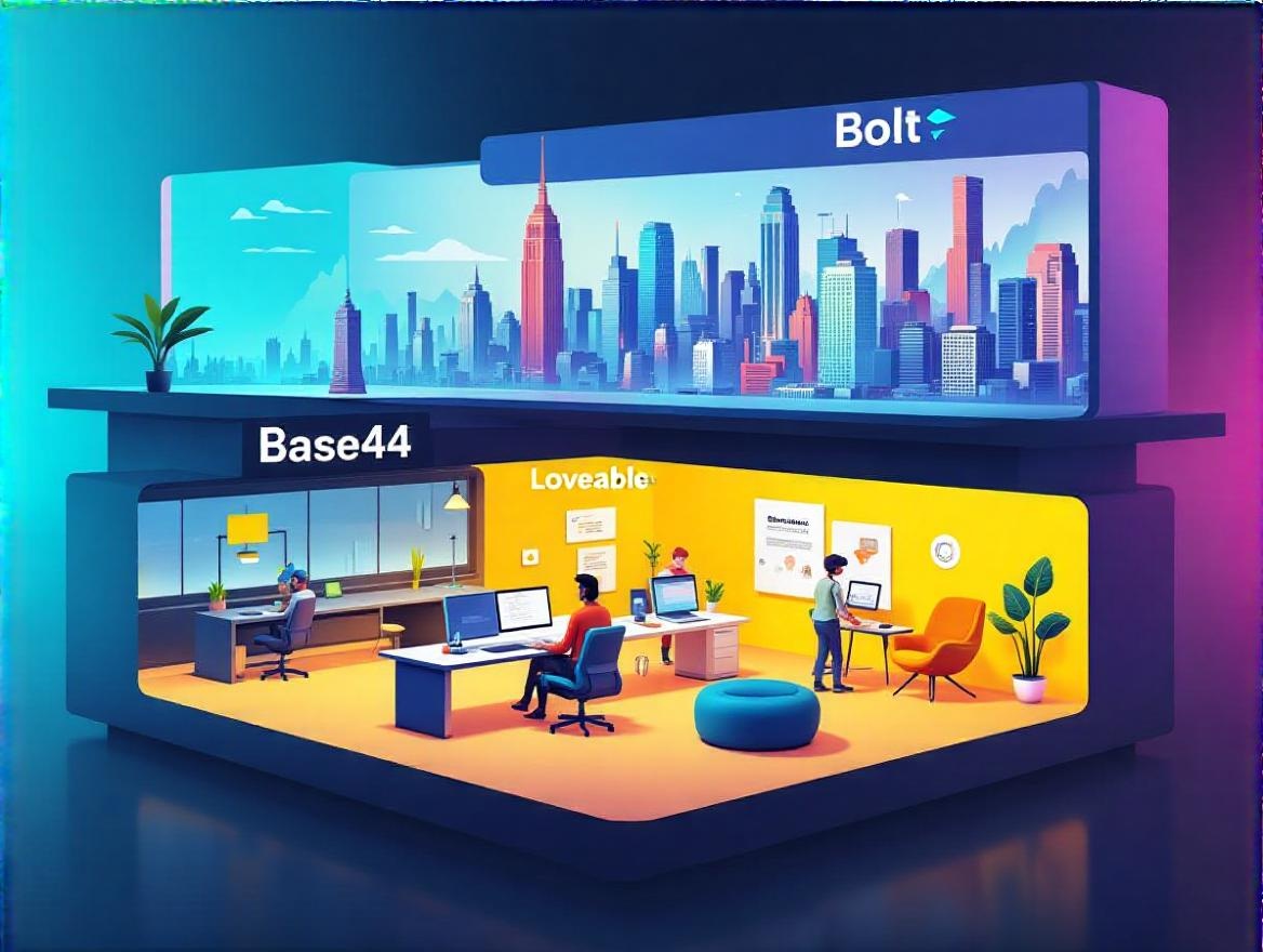 Base44 vs Bolt vs Lovable in AI assisted app creation