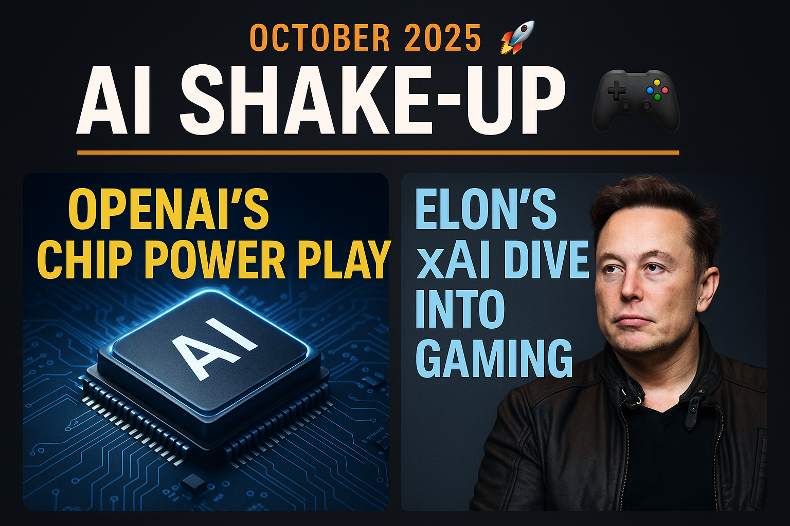 OpenAI’s Chip Power Play & Elon’s xAI Dive Into Gaming: October 2025’s AI Shake-Up 🚀🎮